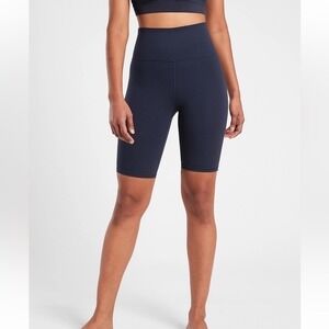 NWT Athleta Ultra High Rise Elation 9" Short Navy Blue Yoga Biker Shorts  XS